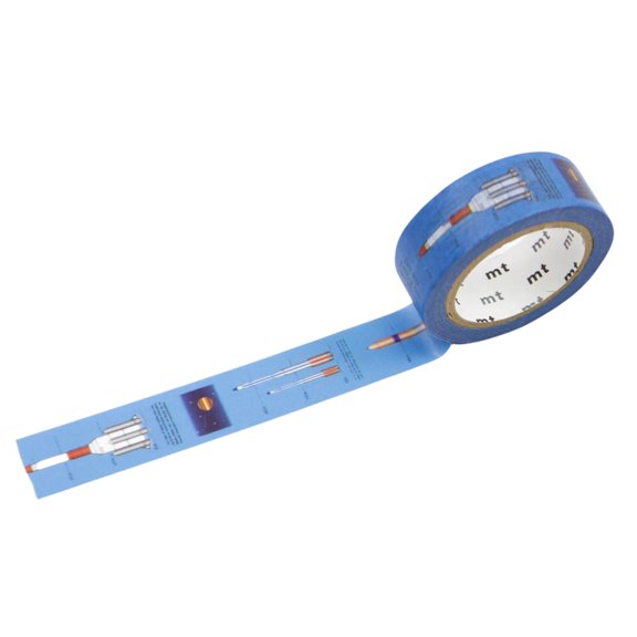 MT EX Series Washi Paper Masking Tape [Produced in Japan]: 3/5 in. x 23 ft. (Rocket)
