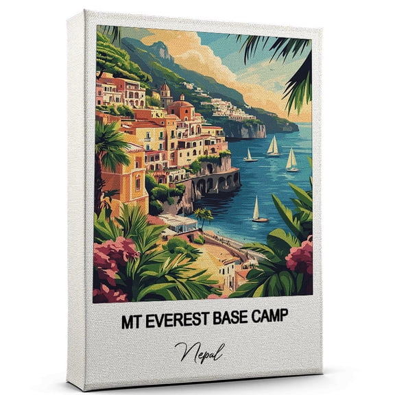 MT Everest Base Camp Travel Wall Canvas Elegant and Cultural Art Print Nepal Canvas Print Ideal Gift for Travel Lovers