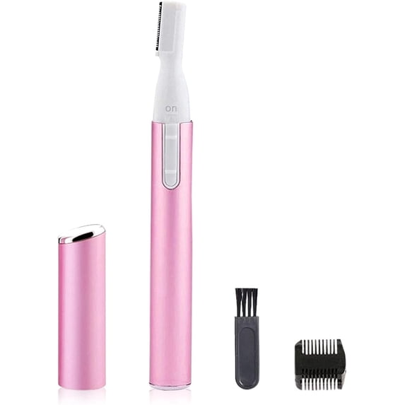 MT Nose and Ear Hair Trimmer for Women, Men, Painless Facial and Eyebrow Hair Remover, Dual-Edge Blades, Compact and Portable Electric Clipper