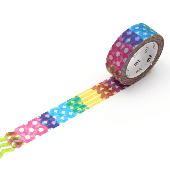 MT Patterns Washi Paper Masking Tape [Produced in Japan]: 3/5 in. x 23 ft. (Sheer Marker Pattern)