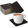thumbnail image 1 of MT Products Black Drink Coasters 4" - Square Cardboard Coasters - Pack of 50, 1 of 7