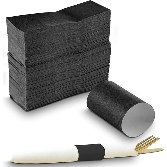 MT Products Black Paper Napkin Bands Self Adhesive - Pack of 7500