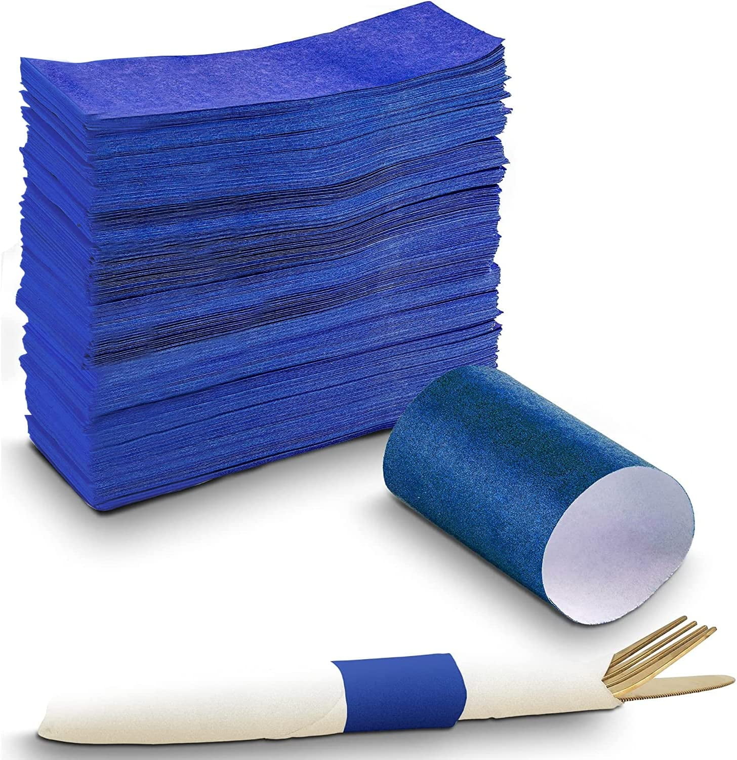 MT Products Blue Paper Napkin Bands Self Adhesive Pack of 750 Walmart Business Supplies
