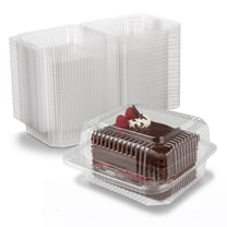 MT Products Clear Square Plastic Containers 5.25 x 5.26" x 3.2" - Pack of 40
