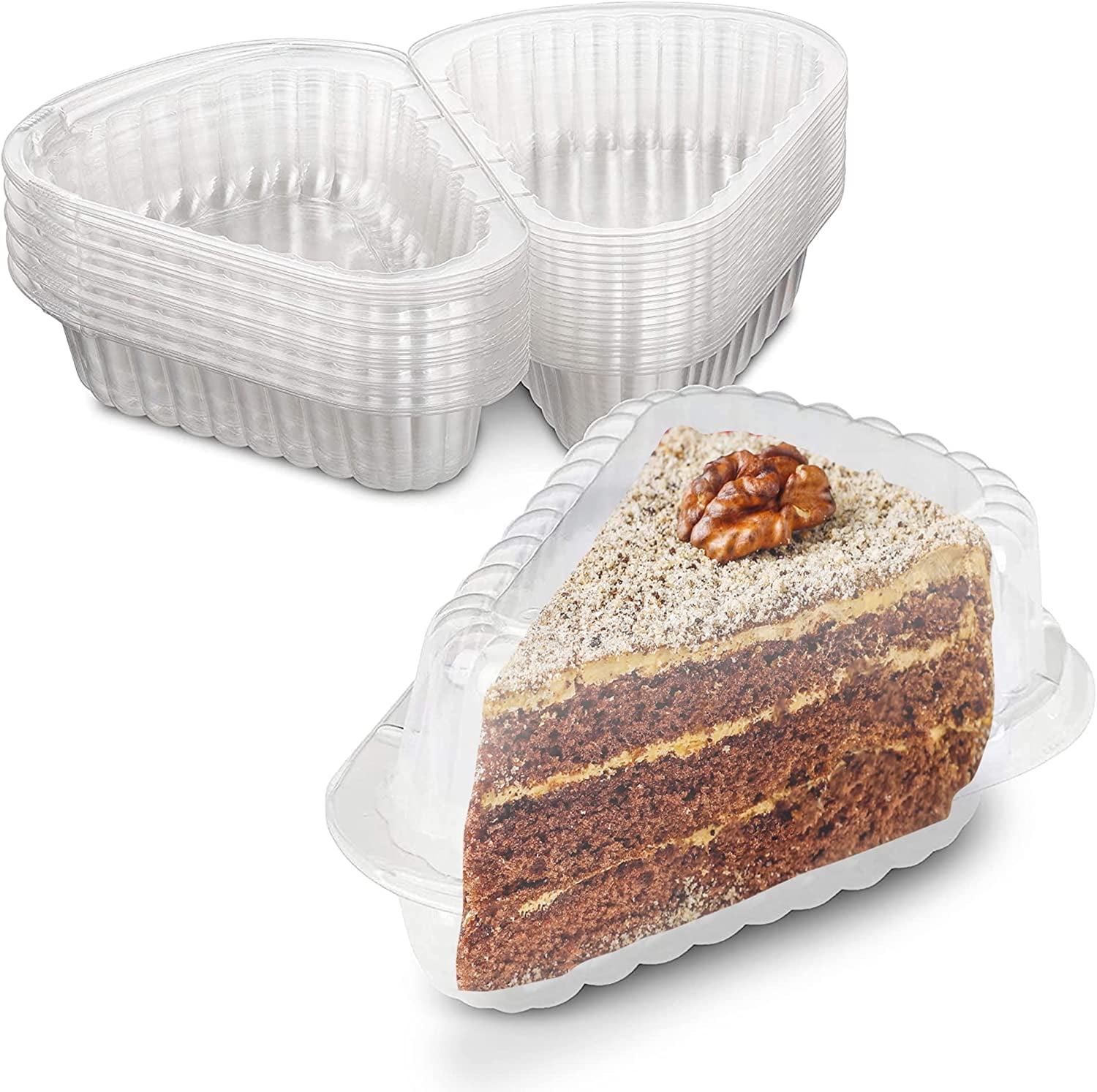  10-11 Plastic Disposable Cake Containers Carriers with Dome  Lids and Cake Boards, 3 Round Cake Carriers for Transport, Clear Bundt  Cake Boxes/Cover