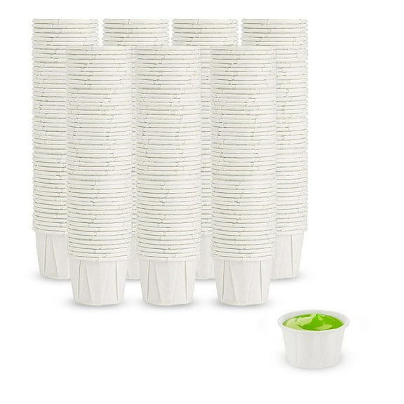 MT Products Paper Portion Cups, 1 oz Disposable Condiment Cups - Pack of 350
