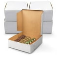 thumbnail image 1 of MT Products Plain Cookie Boxes 12" x 12" x 5" - White Bakery Boxes No-Window (Pack of 50) - Made in USA, 1 of 7