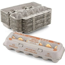 MT Products Printed Beige Paper Egg Cartons | Can Hold 12 XL Eggs - Pack of 15