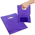 thumbnail image 1 of MT Products Purple Shopping Bags - 9" x 12" Plastic Merchandise Bags, Pack of 25, 1 of 7