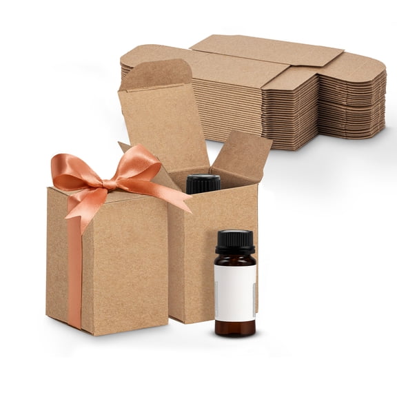 MT Products Tuck Top Kraft Paperboard Gift Boxes 2" x 2" x 3" - Pack of 30