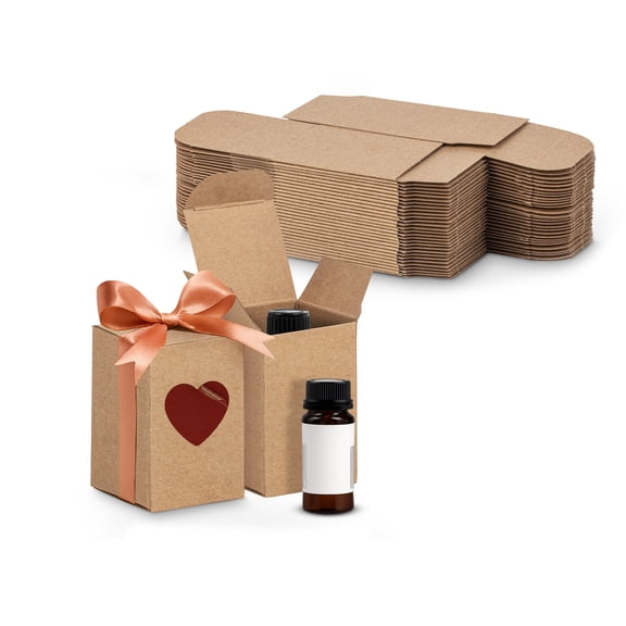 MT Products Tuck Top Kraft Paperboard Gift Boxes 2" x 2" x 3" - Pack of 30