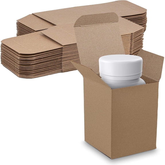 MT Products Tuck Top Kraft Paperboard Gift box 3" x 3" x 4" - Gift Boxes with Lids - Pack of 200