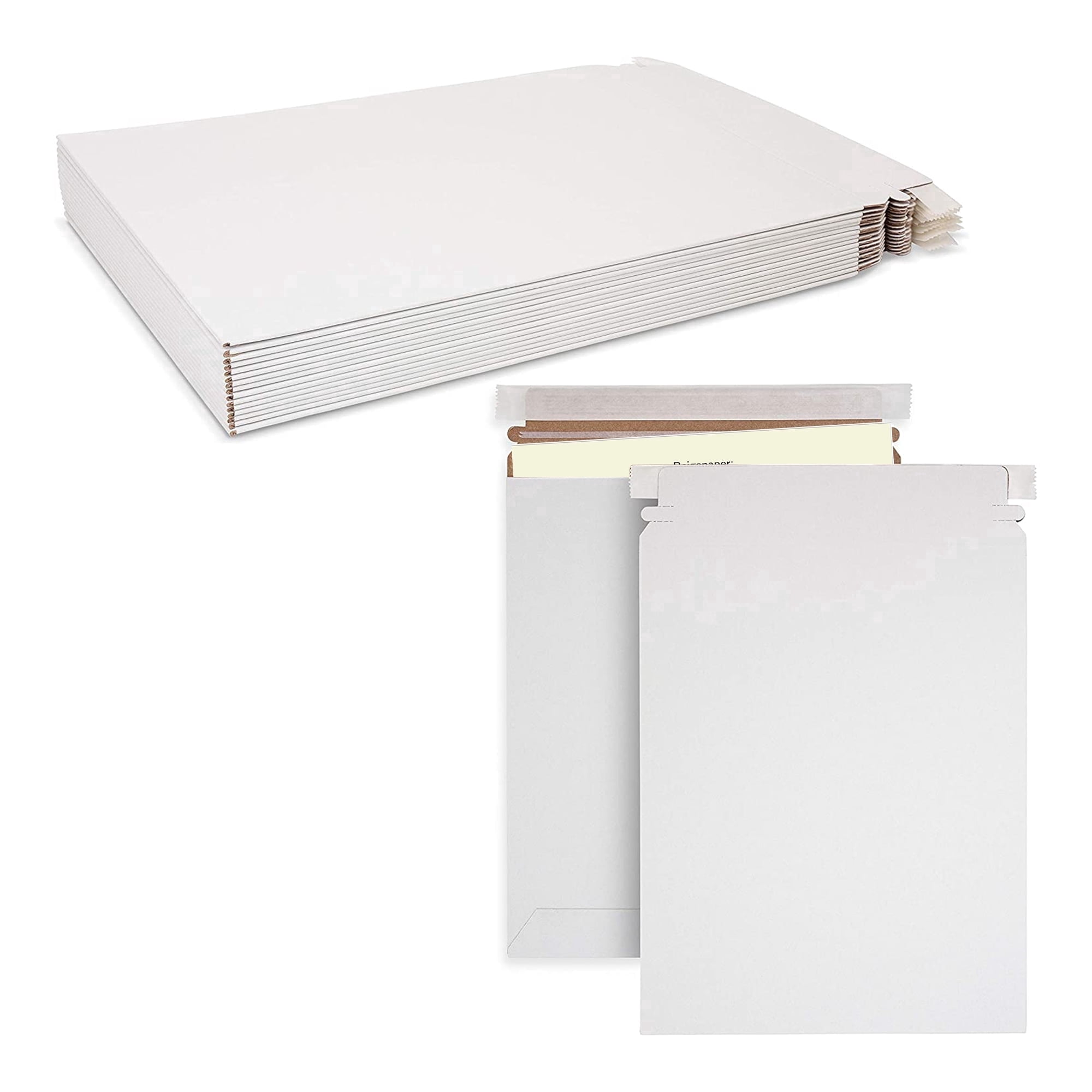 MT Products White Flat Shipping Envelopes 11" x 13.5" - Self-Seal Mailing Envelopes (Pack of 100) - Made in the USA