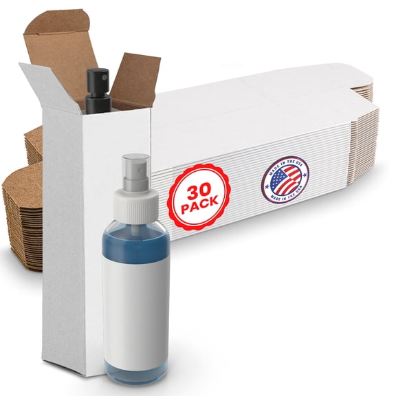 MT Products White Gift Box 2" x 2" x 7" - Tuck Top Small Paperboard Gift Boxes - Pack of 30