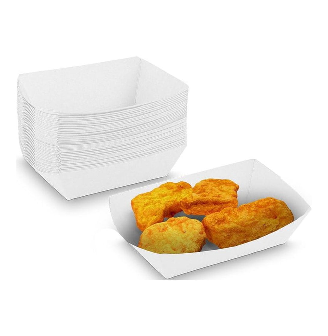 MT Products White Paper Food Trays 1/2 lb Disposable Nacho Trays