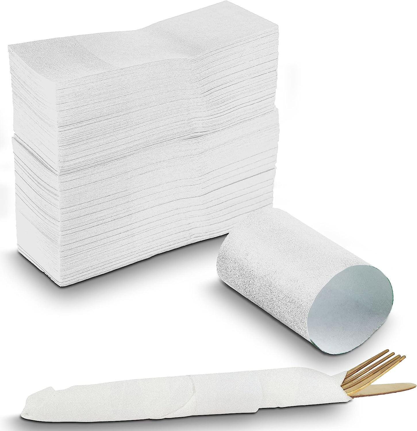 MT Products White Paper Napkin Bands Self Adhesive Pack of 750
