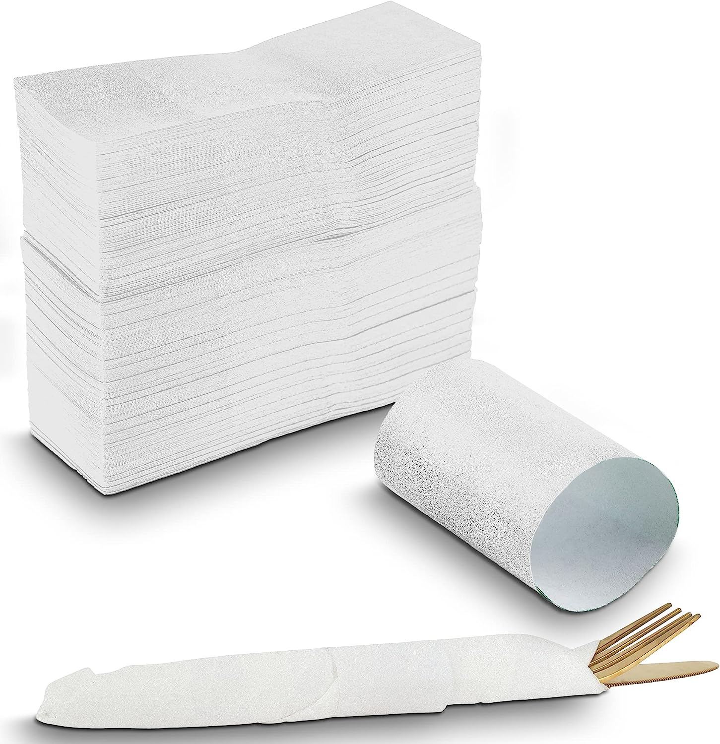 MT Products White Paper Napkin Bands Self Adhesive - Pack of 750