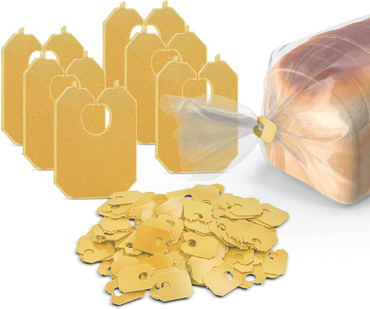 Howinn 100 Pieces Reusable White Plastic Bread Bag Clips Keep Your Food  Fresh Longer After Opening 7/8 x 7/8 inches