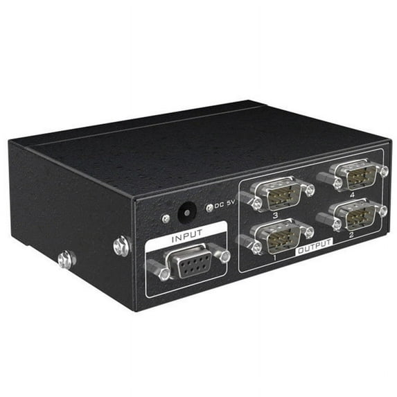 MT-RS104 Active Serial RS232 Splitter 1 to 4 RS232 Bi-Direction Switcher Splitter 4 to 1 with -US Plug
