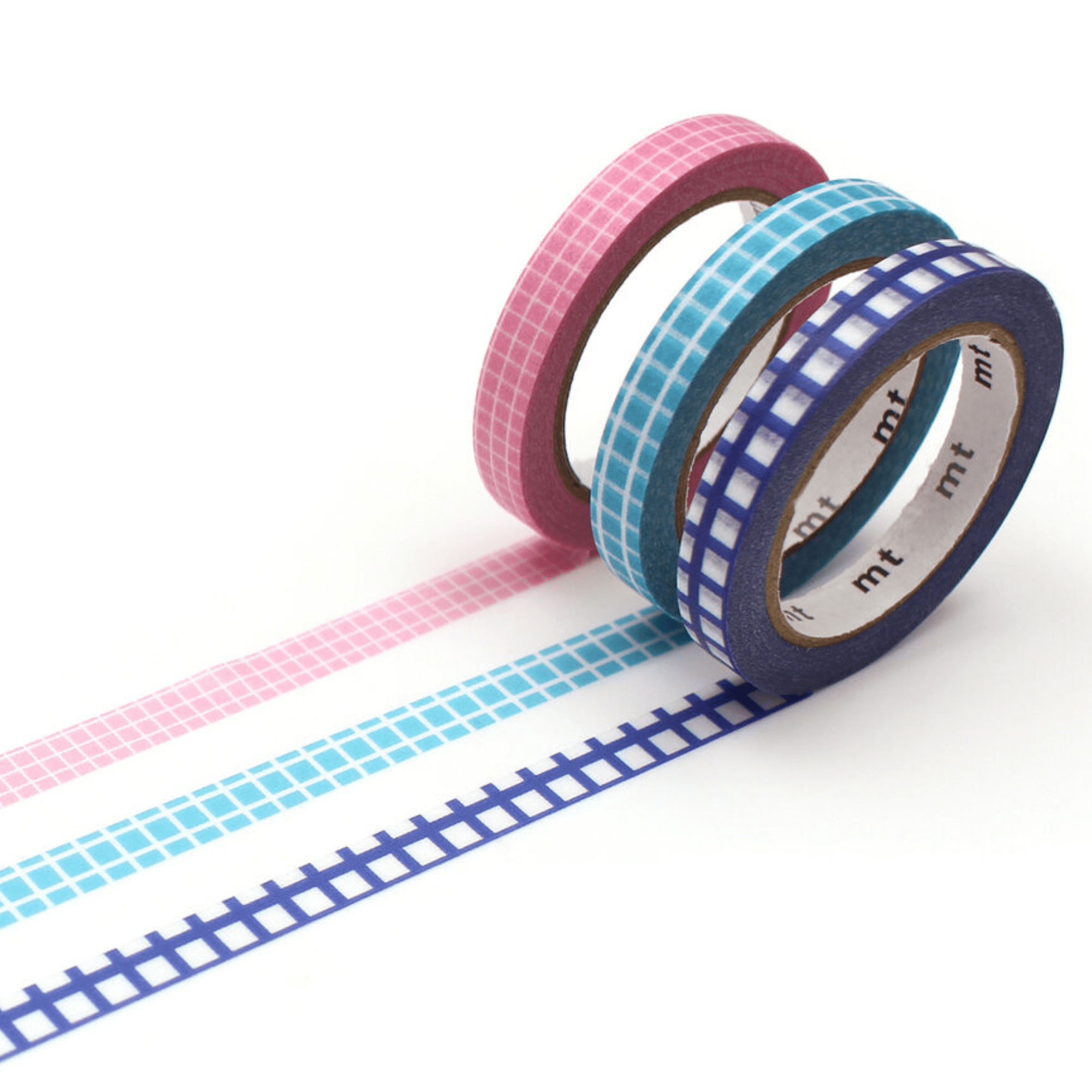 Mt Patterns Washi Tape - Heart Stamp Blue - 15 Mm X 7 M