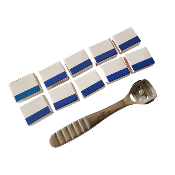 MT Stainless Steel Callus Shaver, Corn Remover Tool, with 100 Replacement Blades