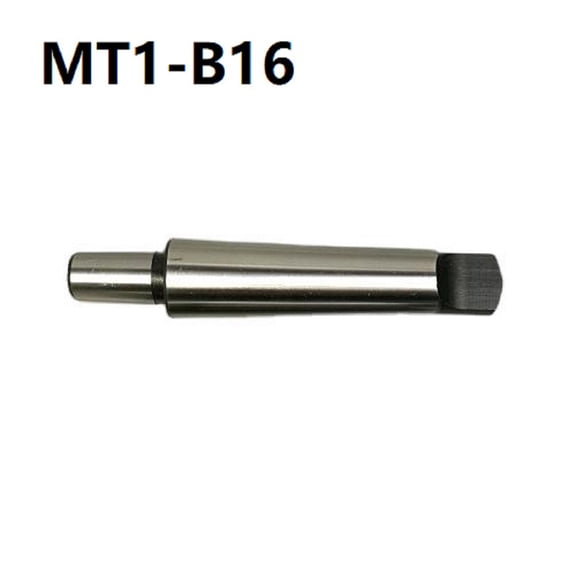 MT1-B16 Drill Chuck Arbor Adapter for Morse Taper Shank, DIN 238 Hardened Steel Sleeve with B16 Socket for Lathe CNC Milling Drilling Machine, Industrial Grade Accuracy Ground Tool Holding