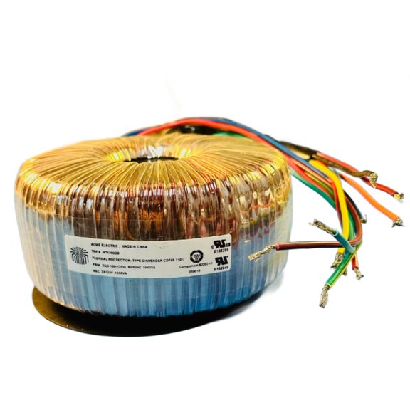 MT1000DS Toroidal Transformer, Power Rating:1Kva, Secondary Voltages:2 X 120V,