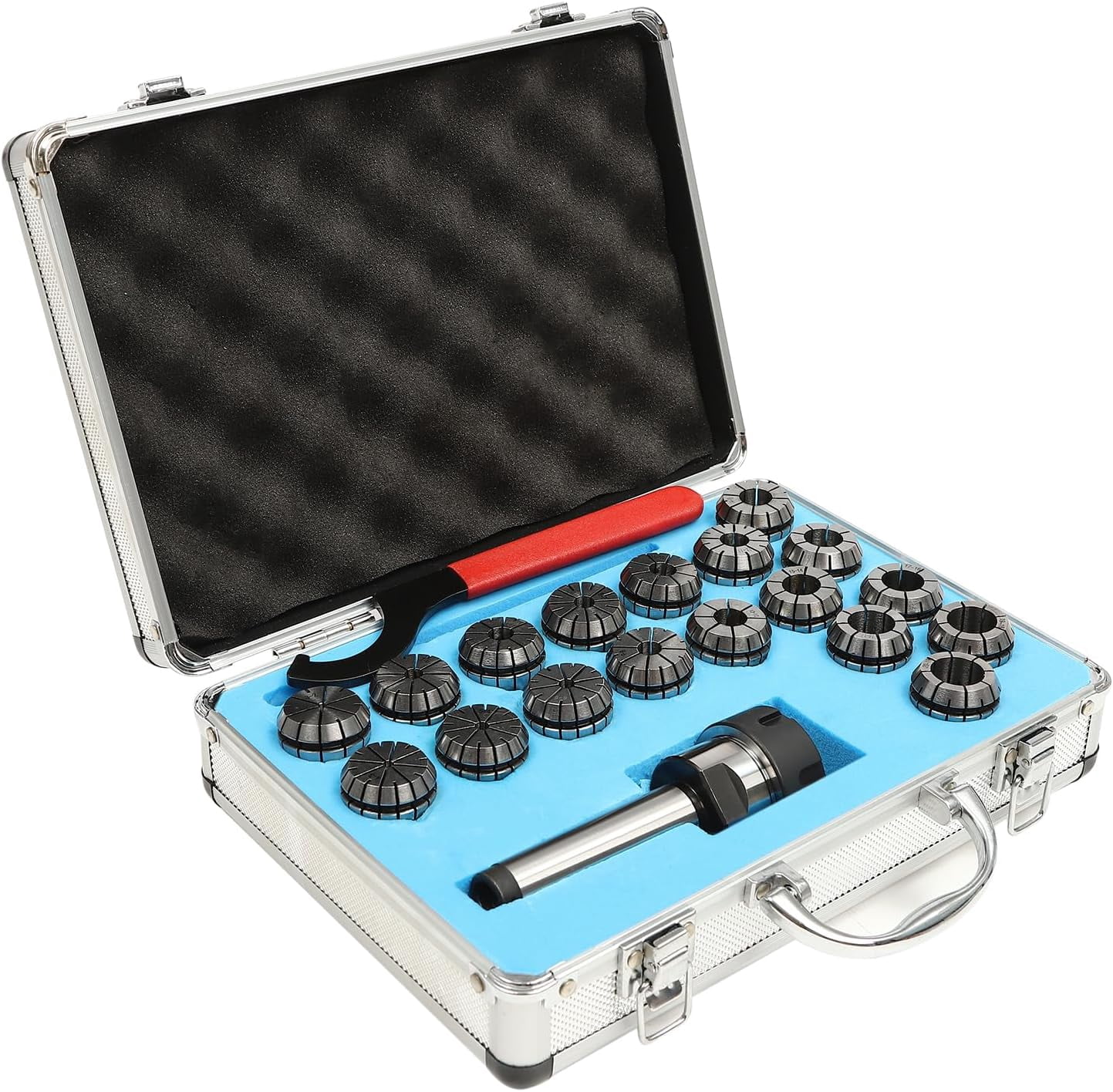 MT3 ER32 Milling Machine Collet Chuck Set 18PCS Spanner + BOX Aluminum ...