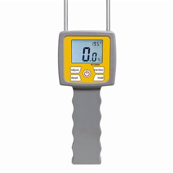 MT300H Hay Moisture Meter LCD Digital Display for Straw Pasture Wheat Digital Moisture Analyzer Humidity Detector Tester
