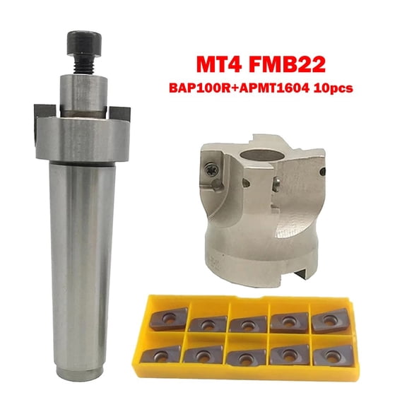 MT4 FMB22 Shank 400R 50mm CNC End Milling Cutter 4T APMT1604 Carbide Inserts