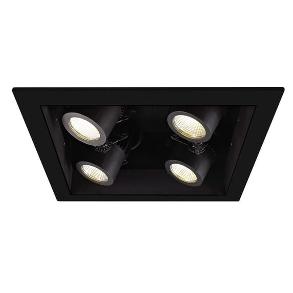 MT4LD221NE-S35-BK-WAC Lighting-Precision Multiples - 19.63 Inch 46W 4 LED Flood Reccessed Housing-3500 Color Temperature-85 Color Rendering