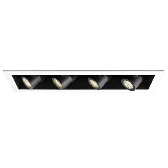 MT4LD411NE-F40-BK-WAC Lighting-Precision Multiples 29 Inch 46W 4 LED Flood Reccessed Housing-Black Finish-40 Beam Spread-85 Color Rendering