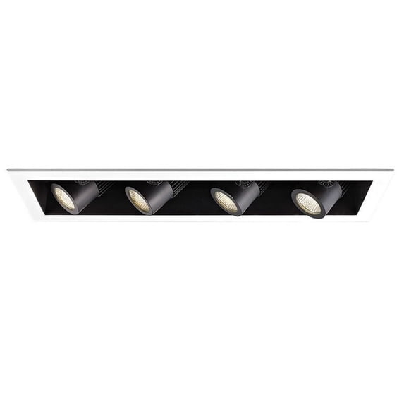 MT4LD411NE-S930-BK-WAC Lighting-Precision Multiples  29 Inch 46W 4 LED Flood Reccessed Housing-Black Finish-20 Beam Spread-90 Color Rendering
