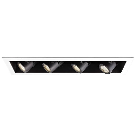 MT4LD416NE-F30-BK-WAC Lighting-Precision Multiples 29 Inch 46W 4 LED Flood Reccessed Housing-Black Finish-40 Beam Spread-85 Color Rendering