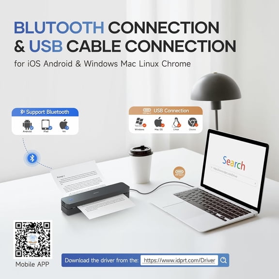 MT610 Pro Portable Thermal Printer - Black