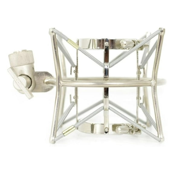 MT67/87N Shock Mount for Neumann U67/U87 Microphones - Professional Studio Recording Isolation - Durable Metal Construction - Silver Finish