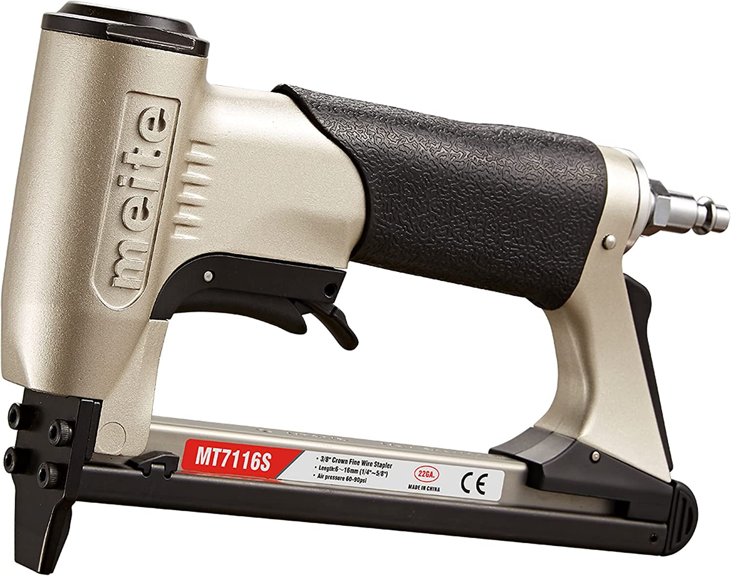 MT7116S Pneumatic Upholstery Stapler 22 Gauge 71 Series 3/8" Crown