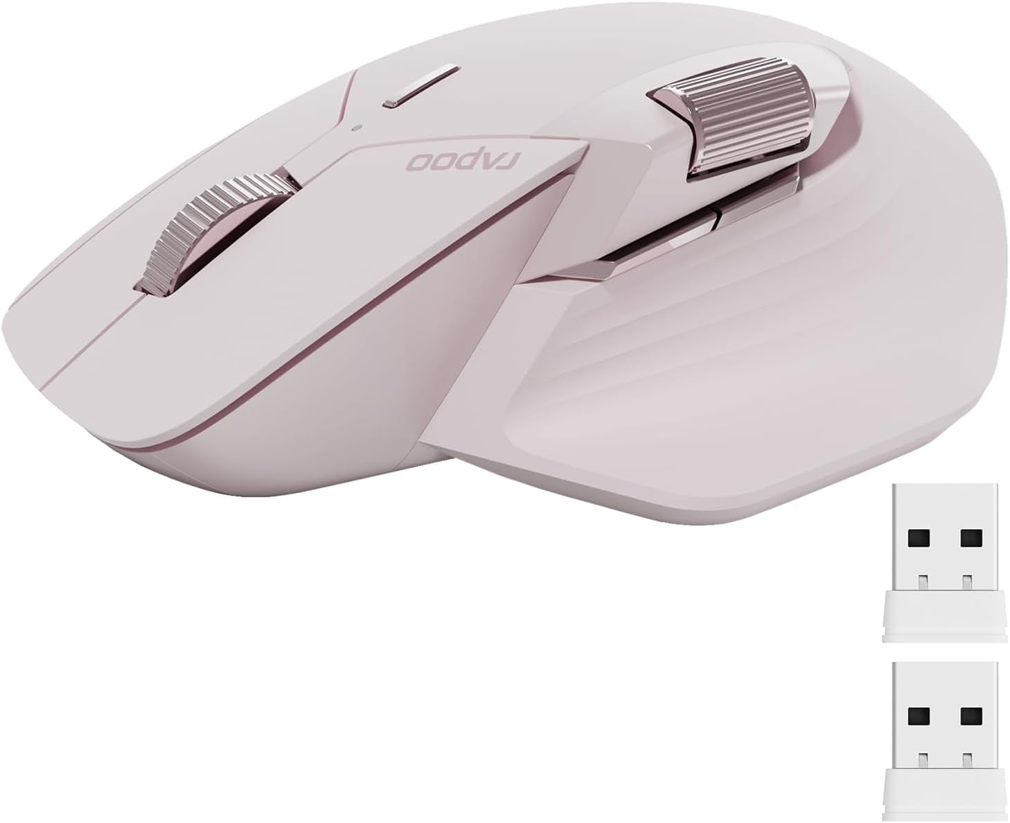 MT760 Multi-Device Wireless Mouse, Bluetooth 5.0 and 2.4G Multi-Mode Connection, Up to 4 Devices, 11 Programmable Buttons, 4K DPI, 90 Days Battery Life, PC, Matte Black