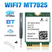 Fenvi WiFi 7 M.2 Card for Laptops & PCs, Tri-Band Wireless Adapter, 6.5Gbps, Bluetooth 5.4, 802.11be, OFDMA, MU-MIMO, Win 11/10