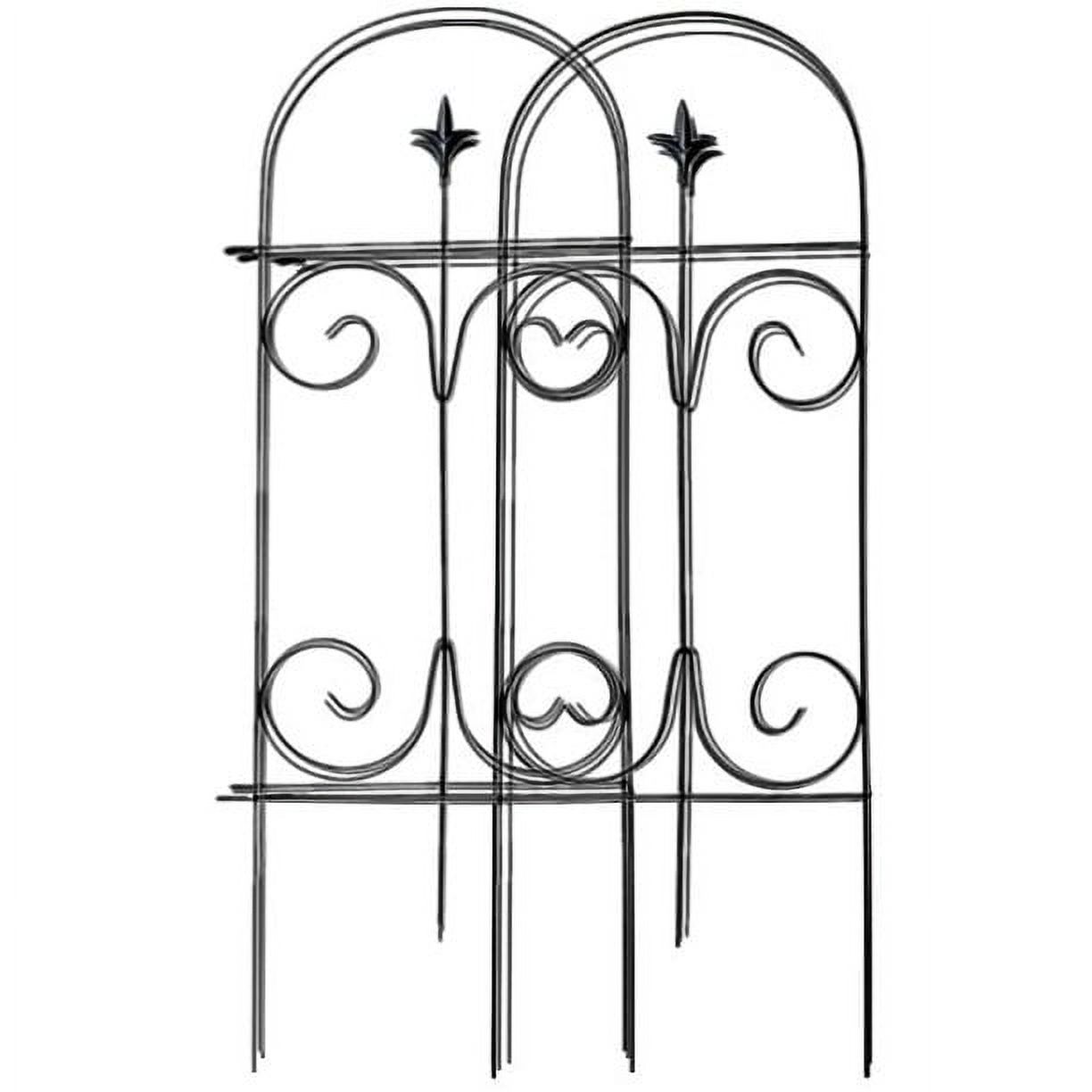 MTB Black Decorative Garden Fence Border Fence 32 Inch x 10 Feet, Pack