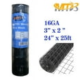 thumbnail image 1 of MTB Black PVC Coated Welded Wire Mesh Garden Economy Fence 24 Inch x 25 Foot-3 Inch x 2 Inch 16GA, 1 of 4