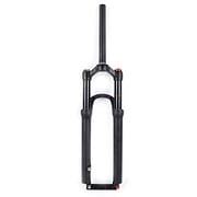 MTB Front Fork Aluminum Alloy Rigid Disc Brake Air Suspension Mountain Bike Front Fork 1-1/8 Threadless Straight Tube Ultralight Bike Bicycle Shock Absorber Front Forks