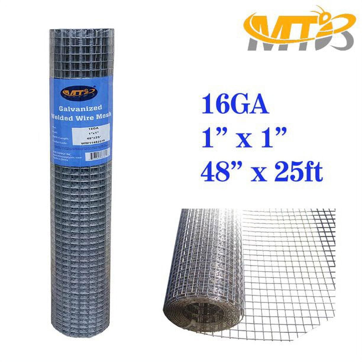 MTB Supply MTB 20ga Galvanized Hexagonal Poultry Netting Chicken Wire 36 Inches x 50 Feet x 1 inch Mesh, Rust