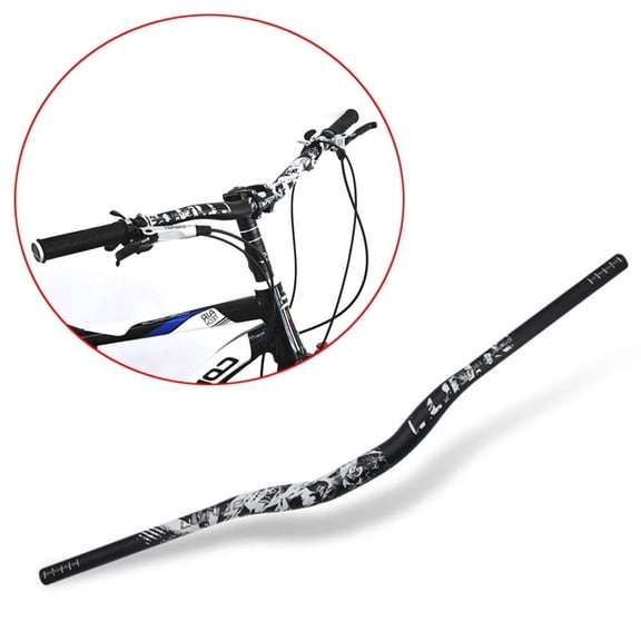 MTB Handlebar 31.8mm 720mm Aluminum Riser Bar 35mm Rise Mountain Bike Handlebar for Trail, XC & Off-Road Cycling