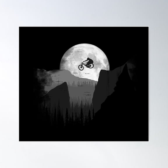 MTB Moon Jump Poster, 24x36 UNFRAMED