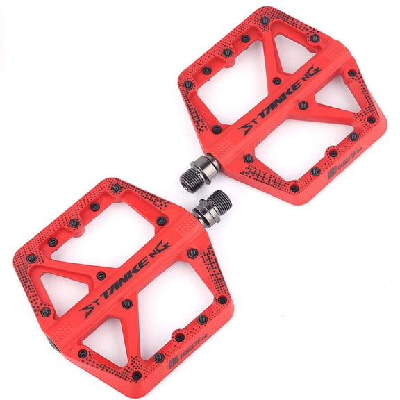 MTB Mountain Bicycle Pedals Lightweight Antislip Flat Platform 9/16" Inch 14mm For Road Mountain Bike