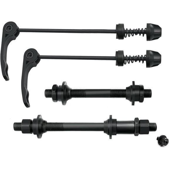 MTB Quick Release Bicycle Hub, Road Mountain Bike Front & Rear Axle Hollow Shaft Set with Standard Spacing (1 Pair, 4 piece)