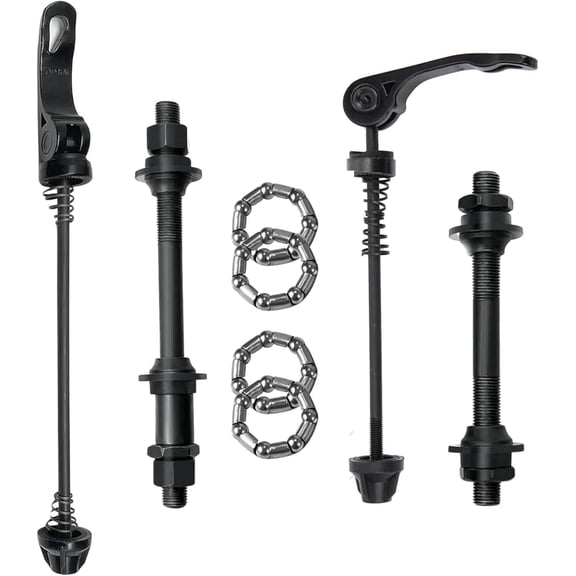 MTB Quick Release Skewer Set, Front Rear Hollow Axle with 25mm Hub Bearings | High Hardness Bike Axle Skewer Set, Fits 20-28in 6/7/8 Speed MTB Road Bikes for Wheel Repair