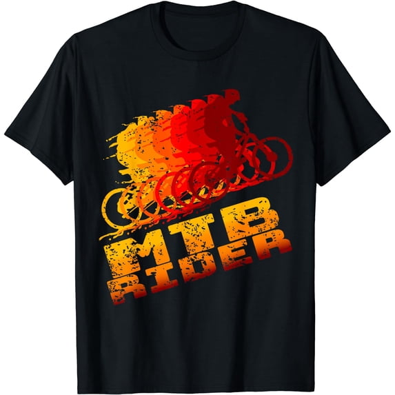MTB Rider Vintage Mountain Bike Cyclist for man biker T-Shirt Black 3X-Large
