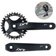 thumbnail image 1 of MTB Square Taper Crankset, Durable Aluminum Alloy Crank Arm Set with 32T Narrow Wide Chainring, 170mm/6.7" 104/64 BCD Mountain Bike Crankset, 1 of 8